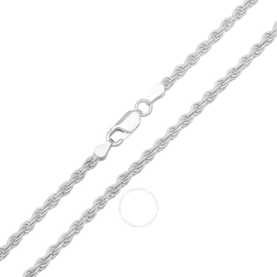 Shop Kylie Harper Thick/heavy Men's Italian Silver Rope Chain - 22"-30" In Silver-tone