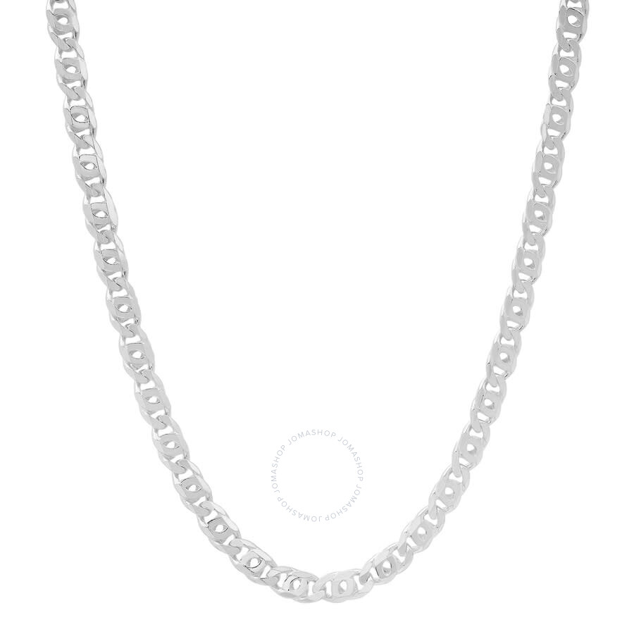 Kylie Harper Thick/heavy Men's Italian Silver Tiger Eye Chain Necklace - 22"-24" In Silver Tone