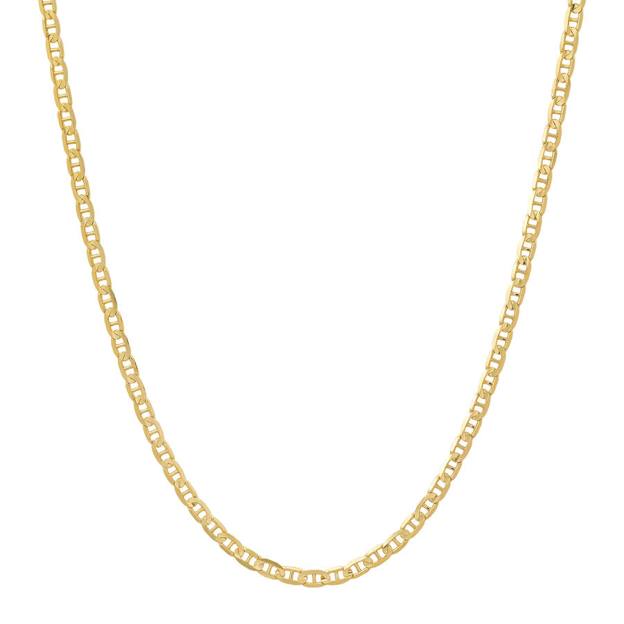 Kylie Harper Unisex 14k Solid Yellow Gold 2.25mm Gucci / Mariner Link Chain Necklace - 18"-24" In Yellow