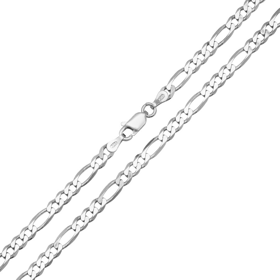 Kylie Harper Unisex Italian Sterling Silver Figaro Chain - 20"-24" In Silver-tone