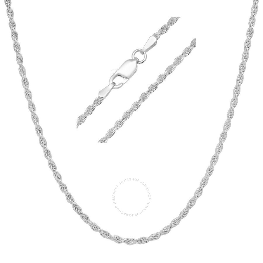 Shop Kylie Harper Unisex Italian Sterling Silver Rope Chain - 18"-30" In Silver-tone