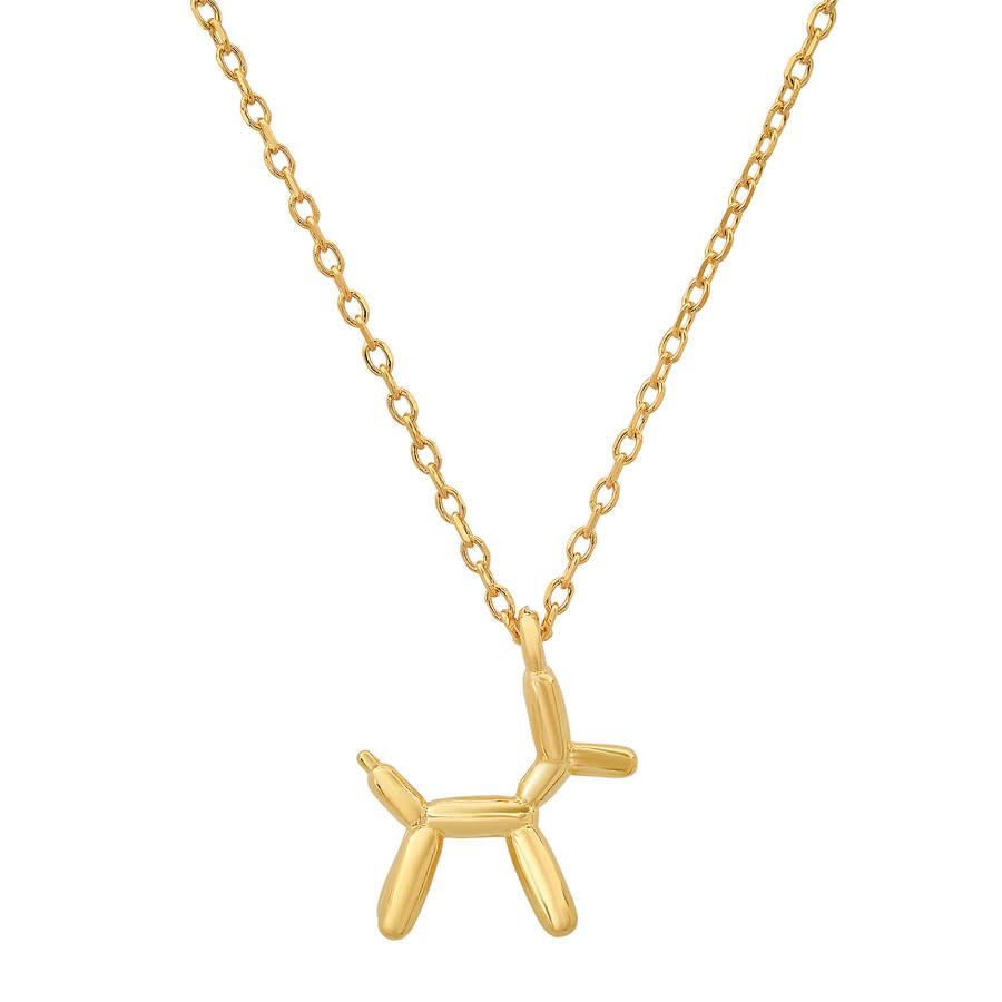 Kylie Harper Women's Petite Gold Balloon Dog Pendant Necklace In Gold Tone