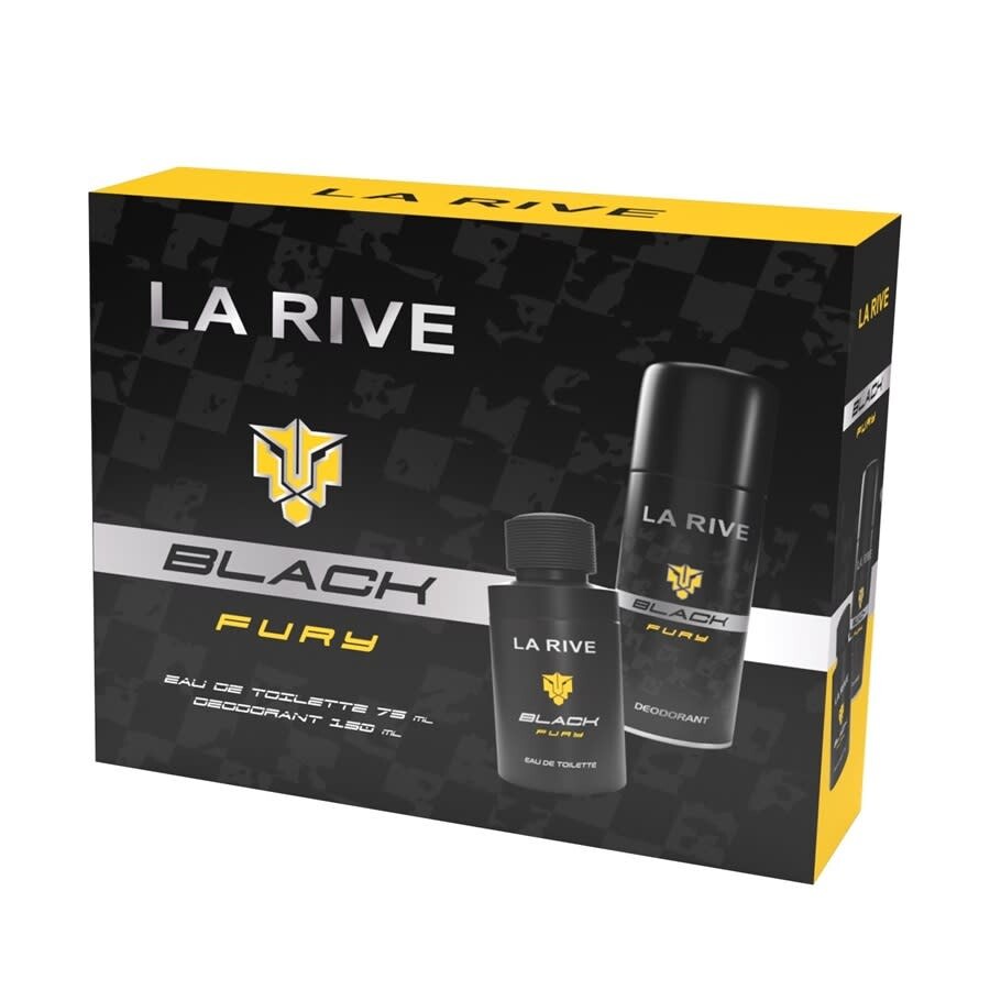 La Rive Men's Black Fury Gift Set Fragrances 5903719645102