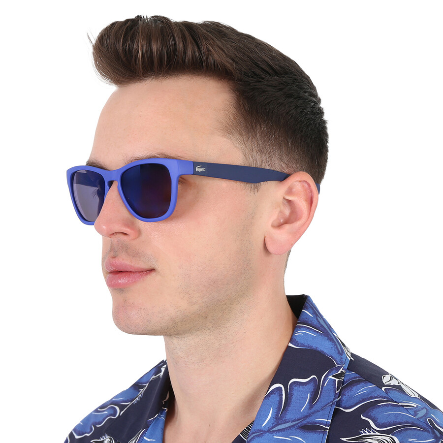Lacoste Blue Square Unisex Sunglasses L776s 424 54 In Blue