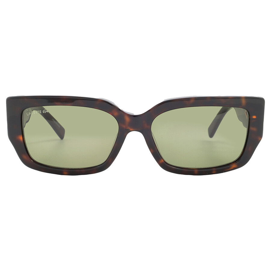 Lacoste Green Rectangular Ladies Sunglasses L6021s 214 55