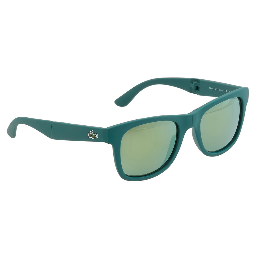 Shop Lacoste Green Square Unisex Folding Sunglasses L778s 315 52