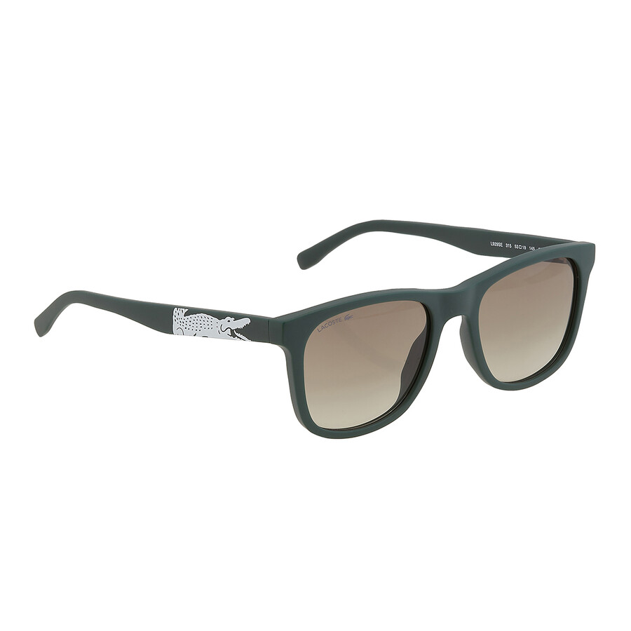 Lacoste Grey Rectangular Unisex Sunglasses L929se 315 53 In Green / Grey