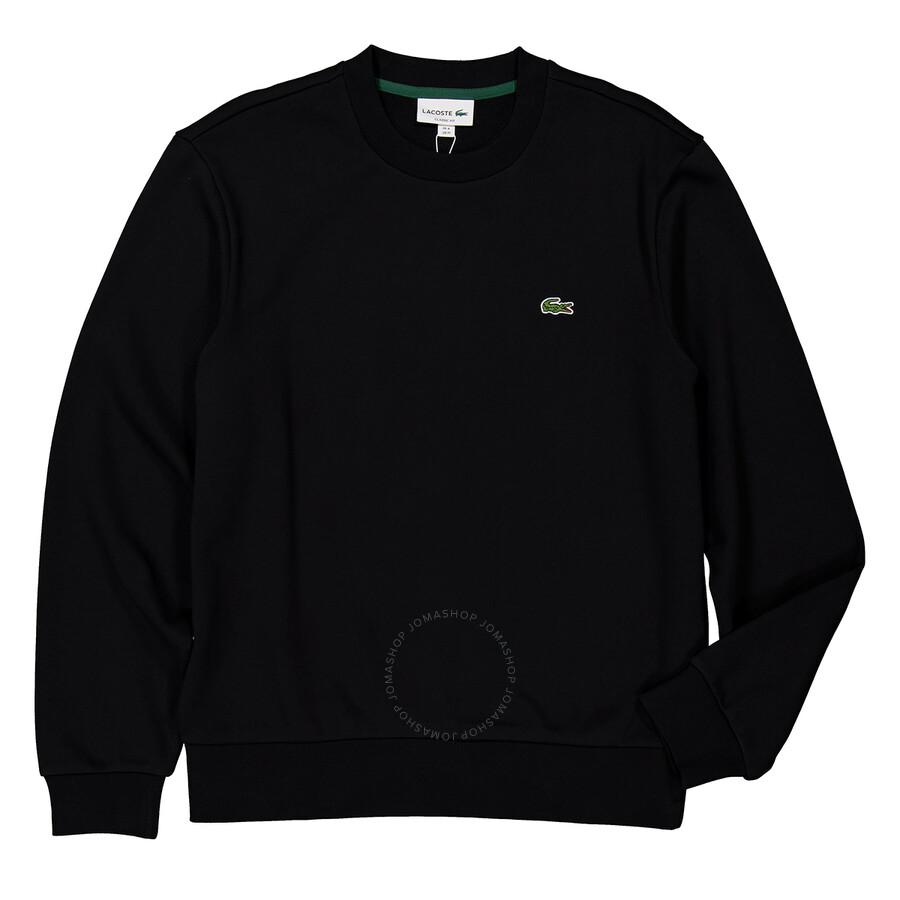 Lacoste Black Zip-up High-neck Sweatshirt In Black