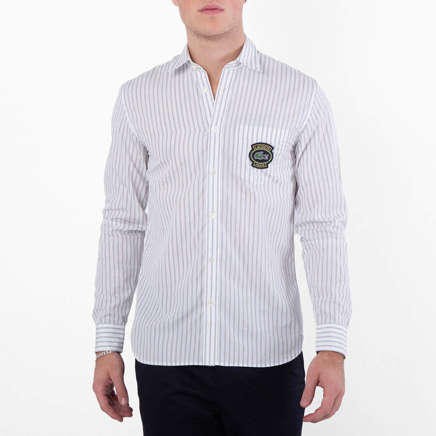 Striped Cotton Poplin Long-Sleeve Shirt