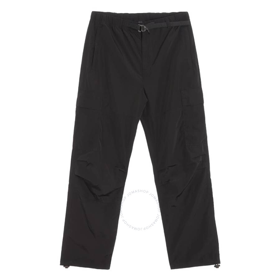 Lacoste Water Repellent Taffeta Relaxed Cargo Pants In Black