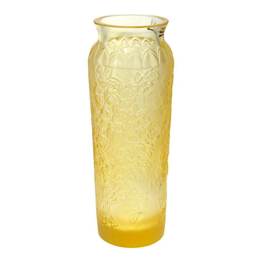 Lalique Bougainvillier Blossom Bud Gold Crystal Vase 00 12497 0090592124970