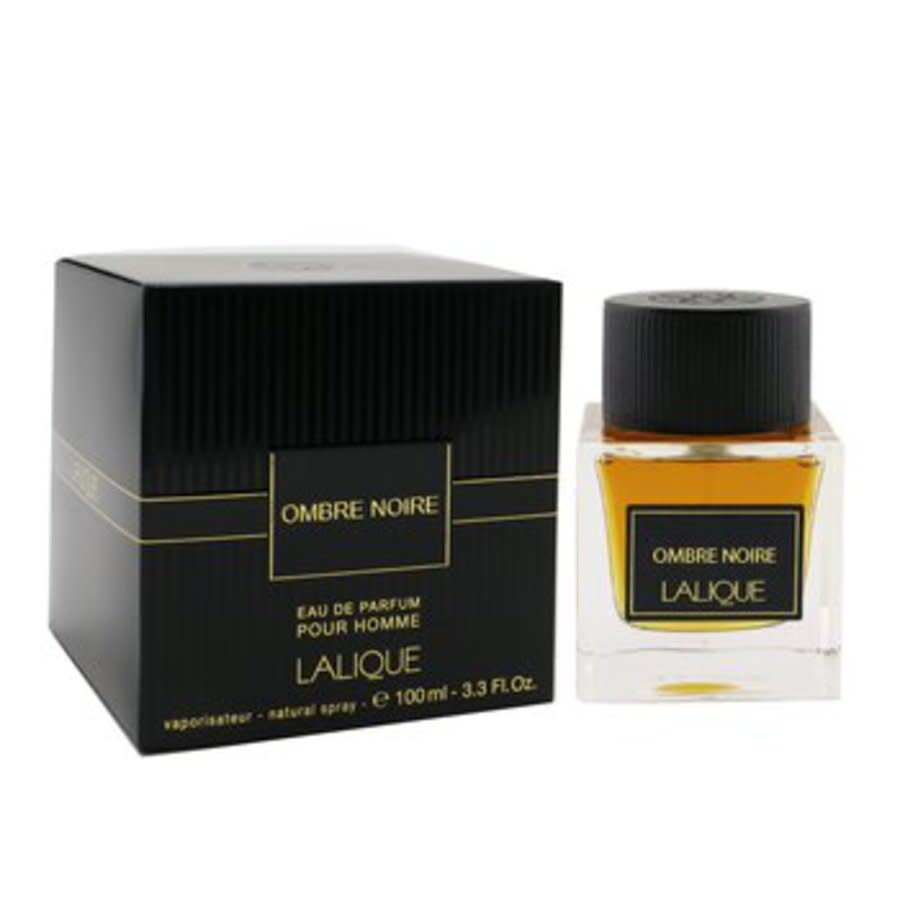 Lalique Men's Ombre Noire Edp Spray 3.3 oz Fragrances 7640171199153 In Amber