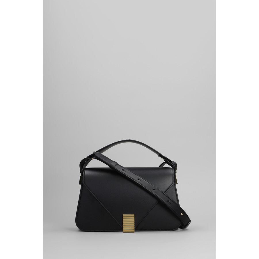 Lanvin Concerto Shoulder Bag In Black Leather In Black