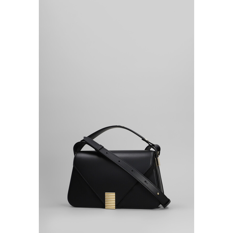 Lanvin Concerto Shoulder Bag In Black Leather In Black