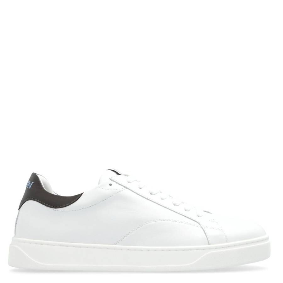 Lanvin Dbb0 Low-top Leather Sneakers In Brown/white