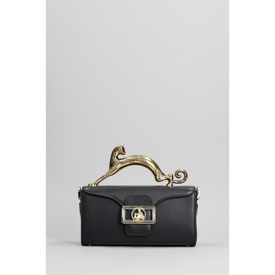 Lanvin Hand Bag In Black Leather In Black