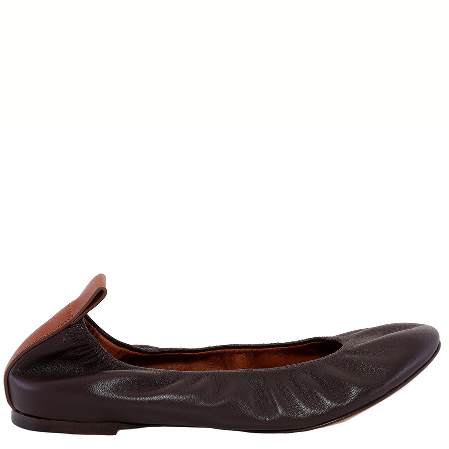 Lanvin Leather Ballerinas In Black