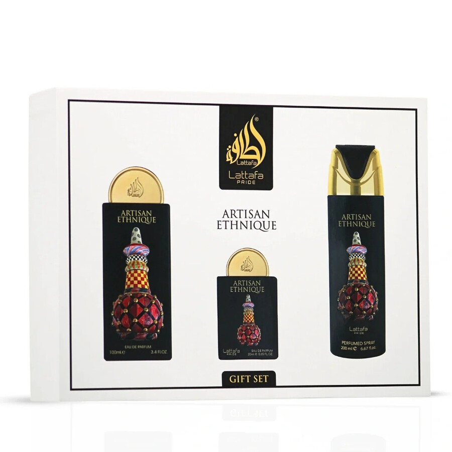 Lattafa Ladies Artisan Ethnique Gift Set Fragrances 6290362346494 In Black