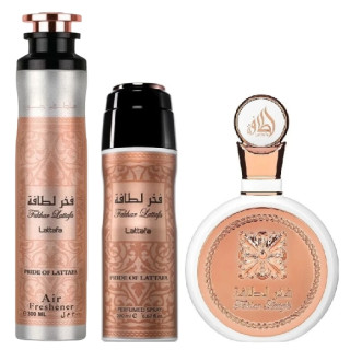 Lattafa Ladies Fakhar 3pcs EDP Gift Set 6298043160780 - Fragrances