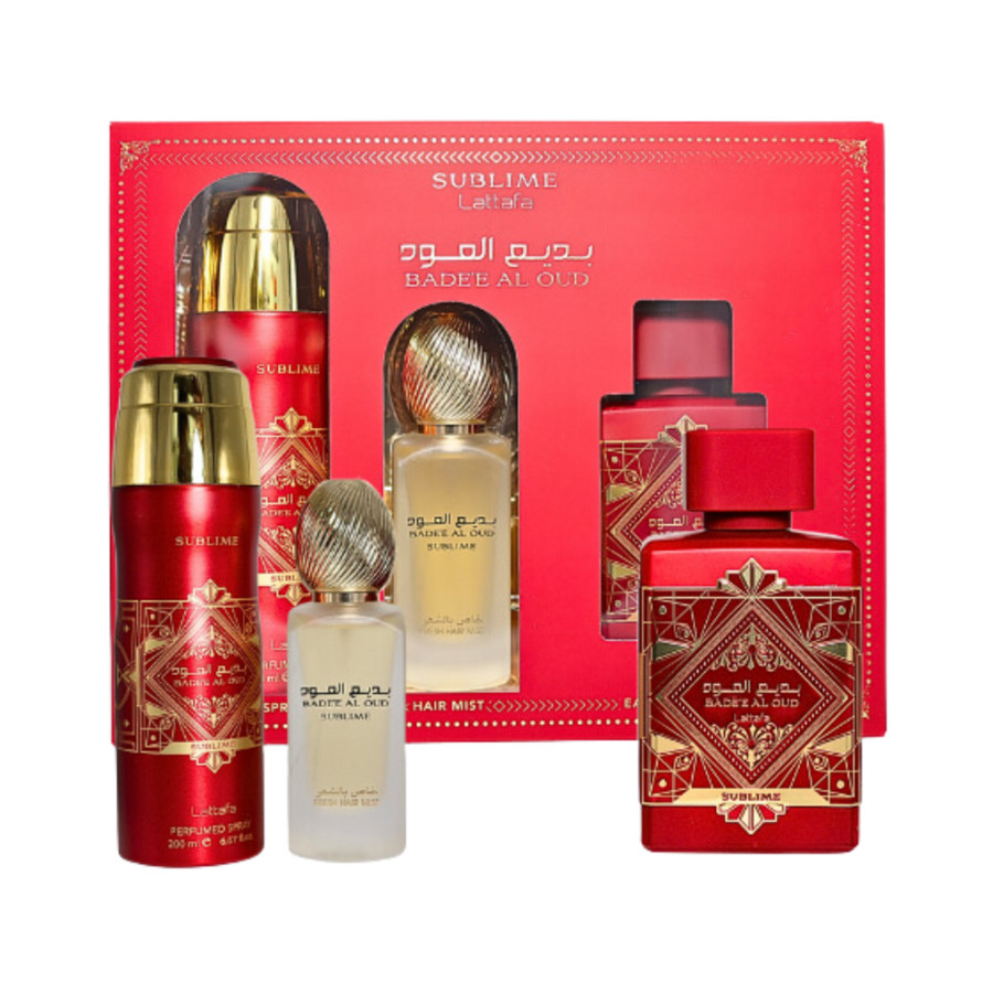 Lattafa Men's Bade'e Al Oud Sublime Gift Set Fragrances