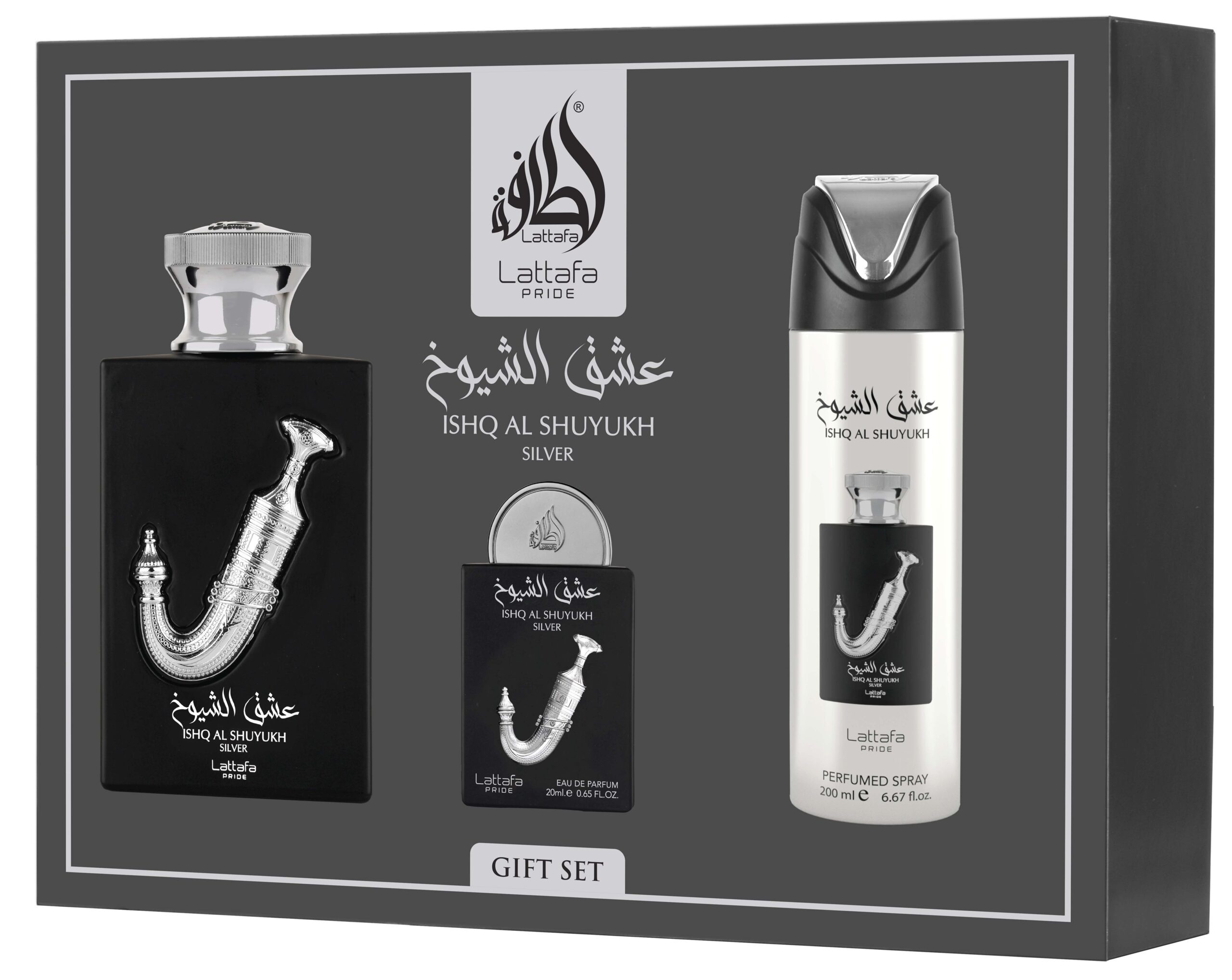 ジョシュアツリー30ml、ウーマンワース、シルバー、プラーク Lattafa Men's Ishq Al Shuyukh Silver Gift Set Fragrances