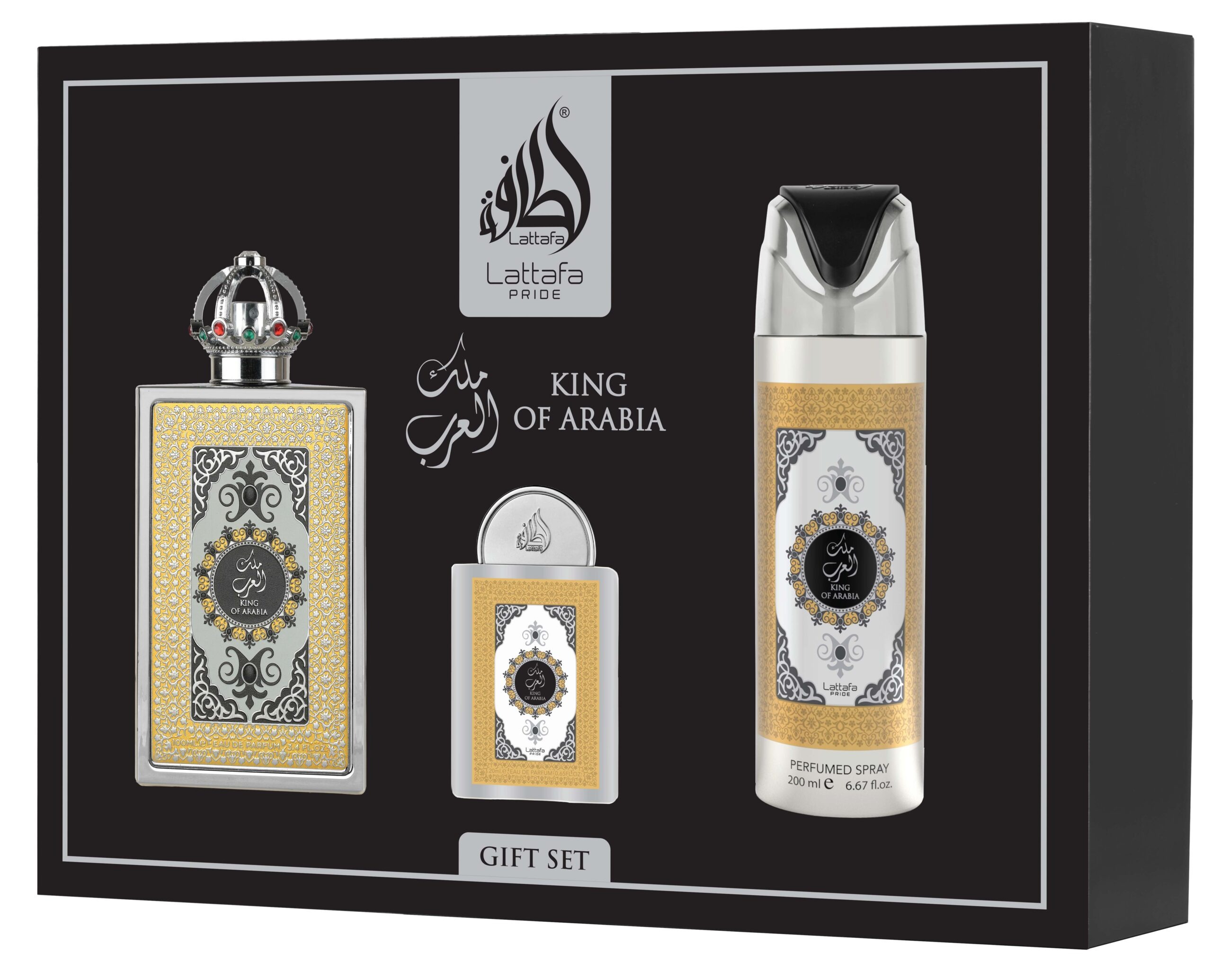 Lattafa Men's Pride King Of Arabia Gift Set Fragrances
