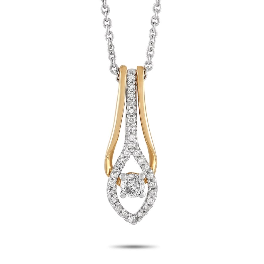 Lb Exclusive 10K White and Yellow Gold 0.25 ct Diamond Pendant Necklace ...