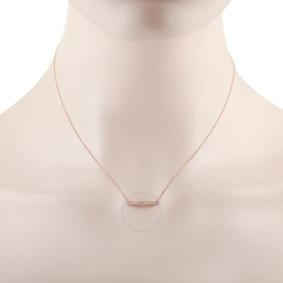Lb Exclusive 14k Rose Gold 0.25 Ct Diamond Pendant Necklace In Multi-color