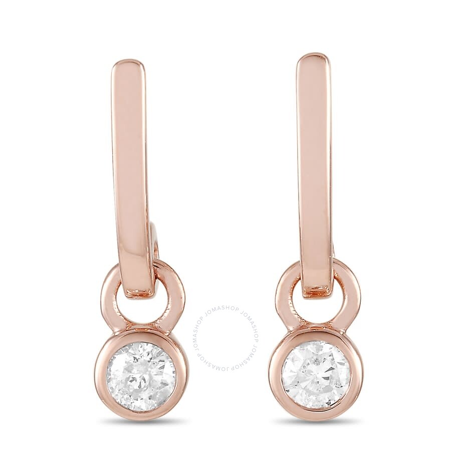 Shop Lb Exclusive 14k Rose Gold 0.29 Ct Diamond Earrings In Multi-color