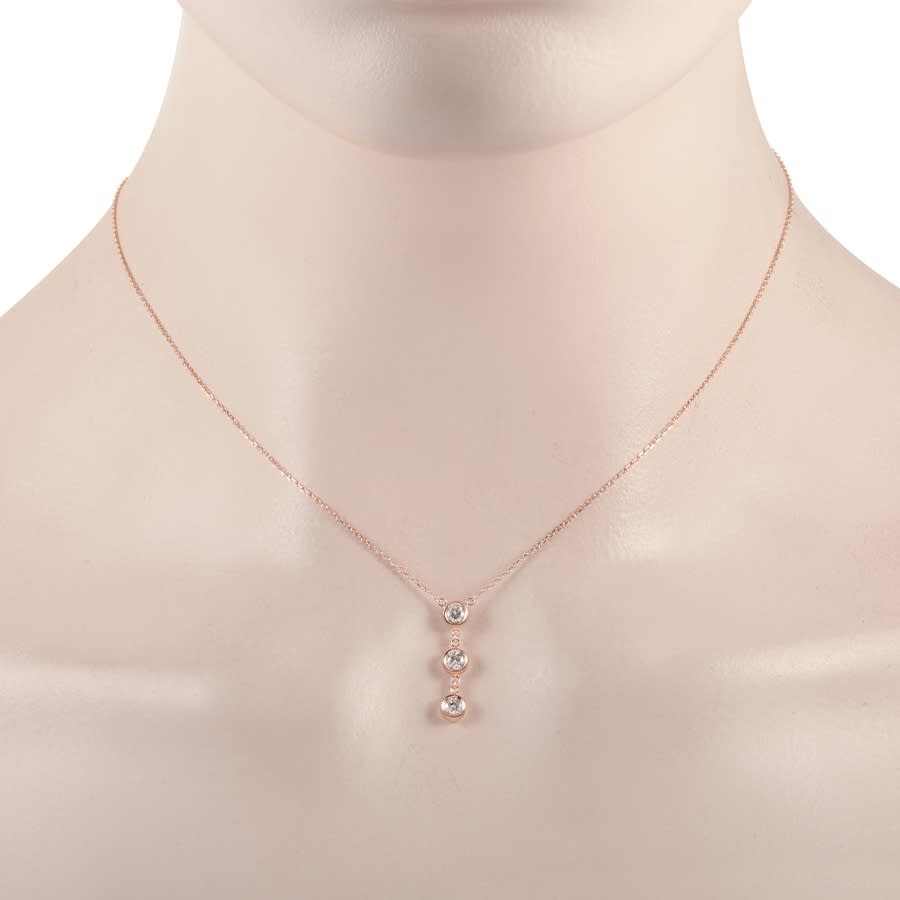 Shop Lb Exclusive 14k Rose Gold 0.35 Ct Diamond Pendant Necklace In Multi-color