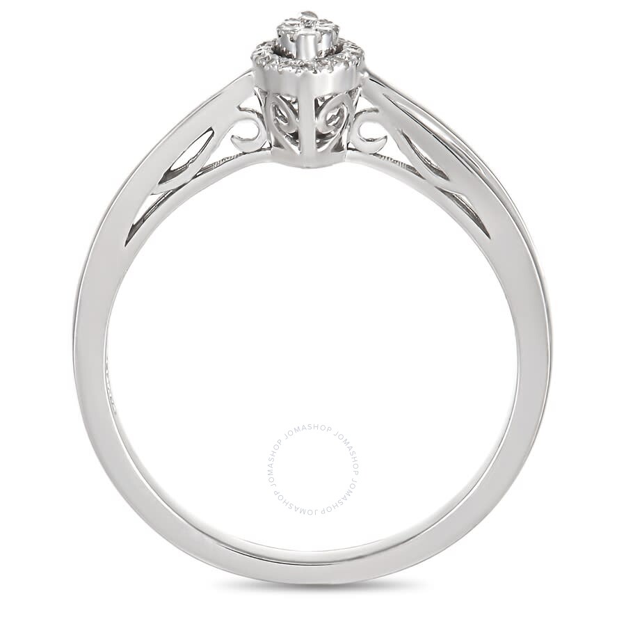 Lb Exclusive 14k White Gold 0.10 Ct Diamond Ring In Multi-color