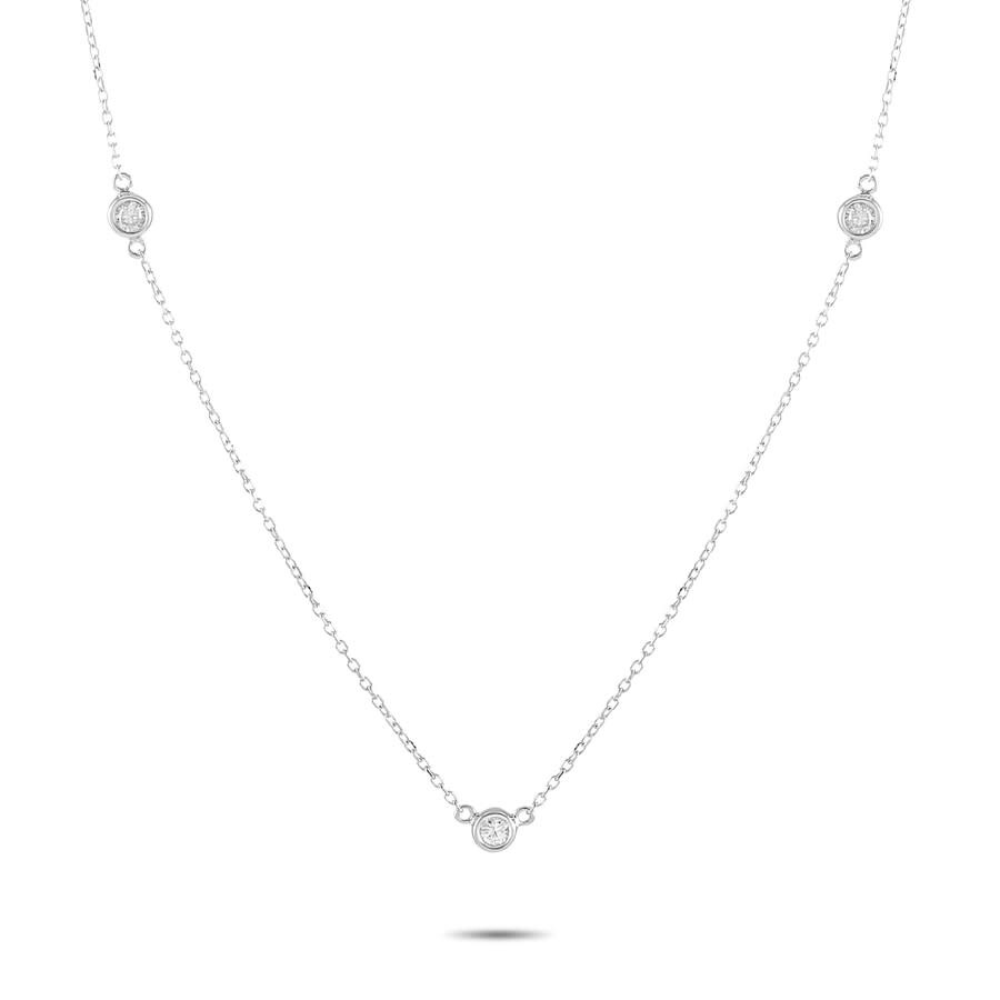 Lb Exclusive 14K White Gold 0.20 ct Diamond Necklace ANK15780WW