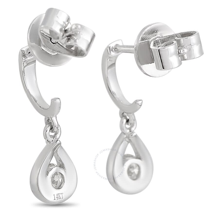 Lb Exclusive 14k White Gold 0.20ct Diamond Earrings In Multi-color
