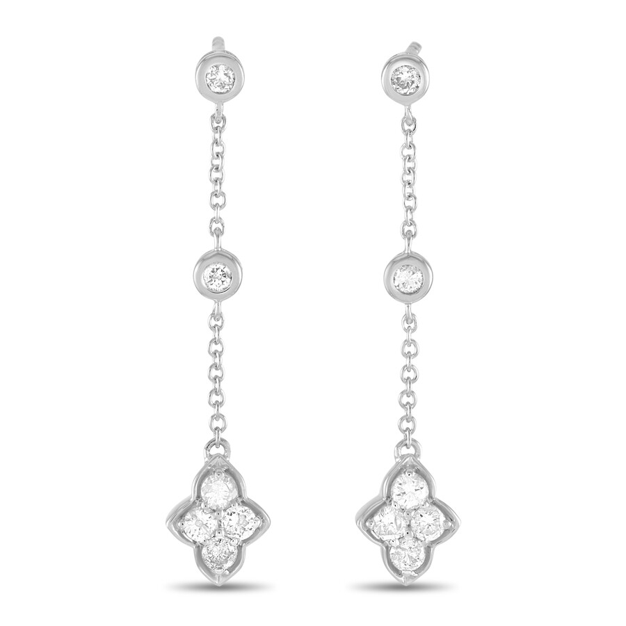 Lb Exclusive 14k White Gold 0.40 Ct Diamond Dangle Earrings In Multi-color