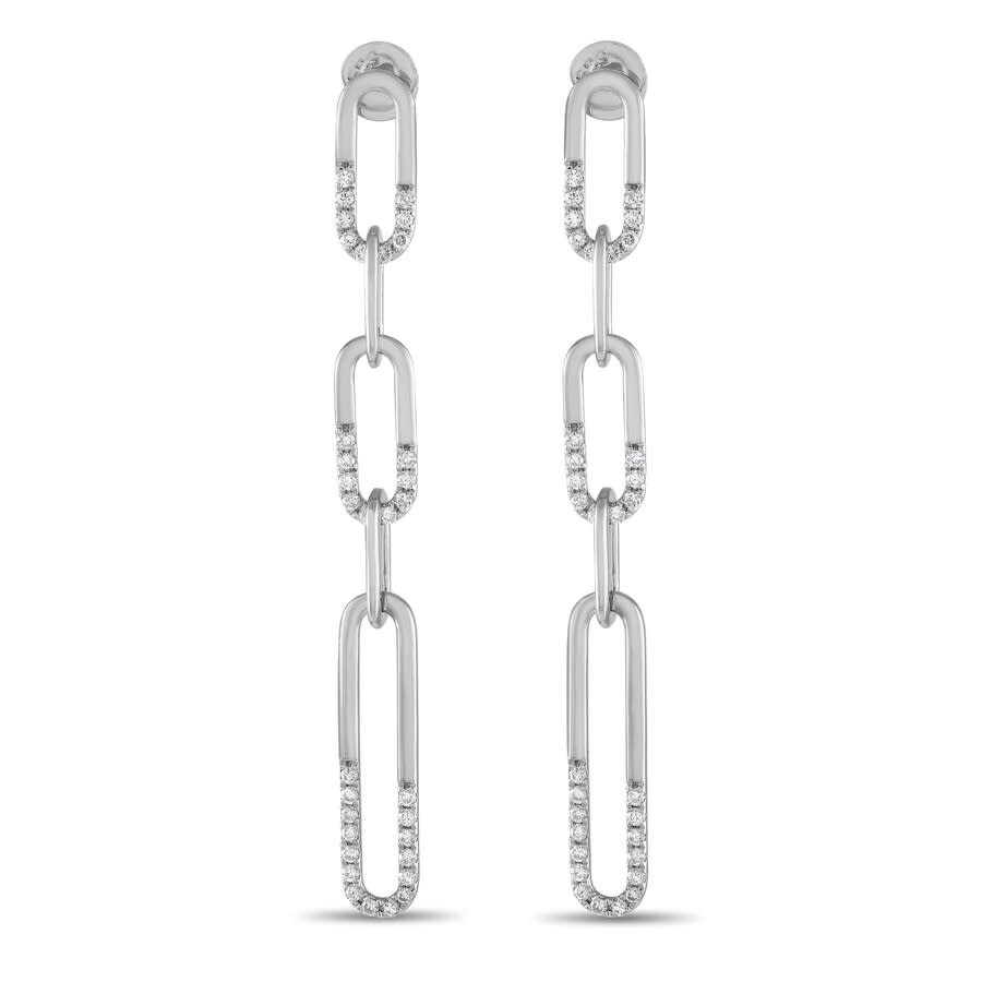 Lb Exclusive 14k White Gold 0.55ct Diamond Dangle Earrings Er28996 W