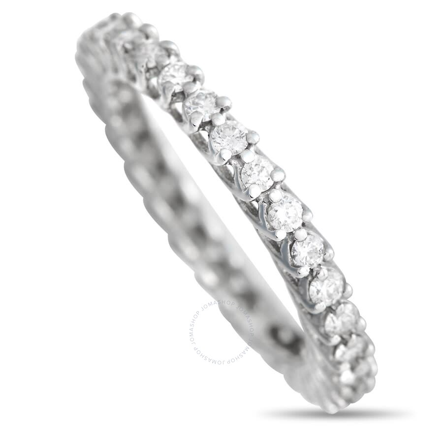 Lb Exclusive 14k White Gold 0.80 Ct Diamond Eternity Band Ring In Multi-color