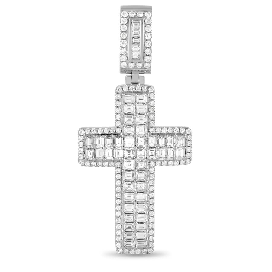 Lb Exclusive 14K White Gold 6.30 ct Diamond Cross Pendant ACR-16440-W ...
