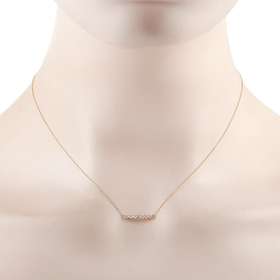 Lb Exclusive 14k Yellow Gold 0.25 Ct Diamond Pendant Necklace In Multi-color