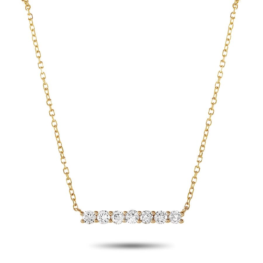 Shop Lb Exclusive 14k Yellow Gold 0.25 Ct Diamond Pendant Necklace In Multi-color