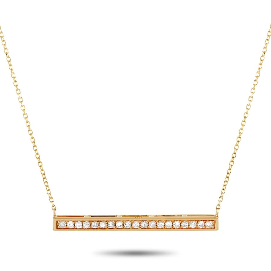 Shop Lb Exclusive 14k Yellow Gold 0.25 Ct Diamond Pendant Necklace In Multi-color