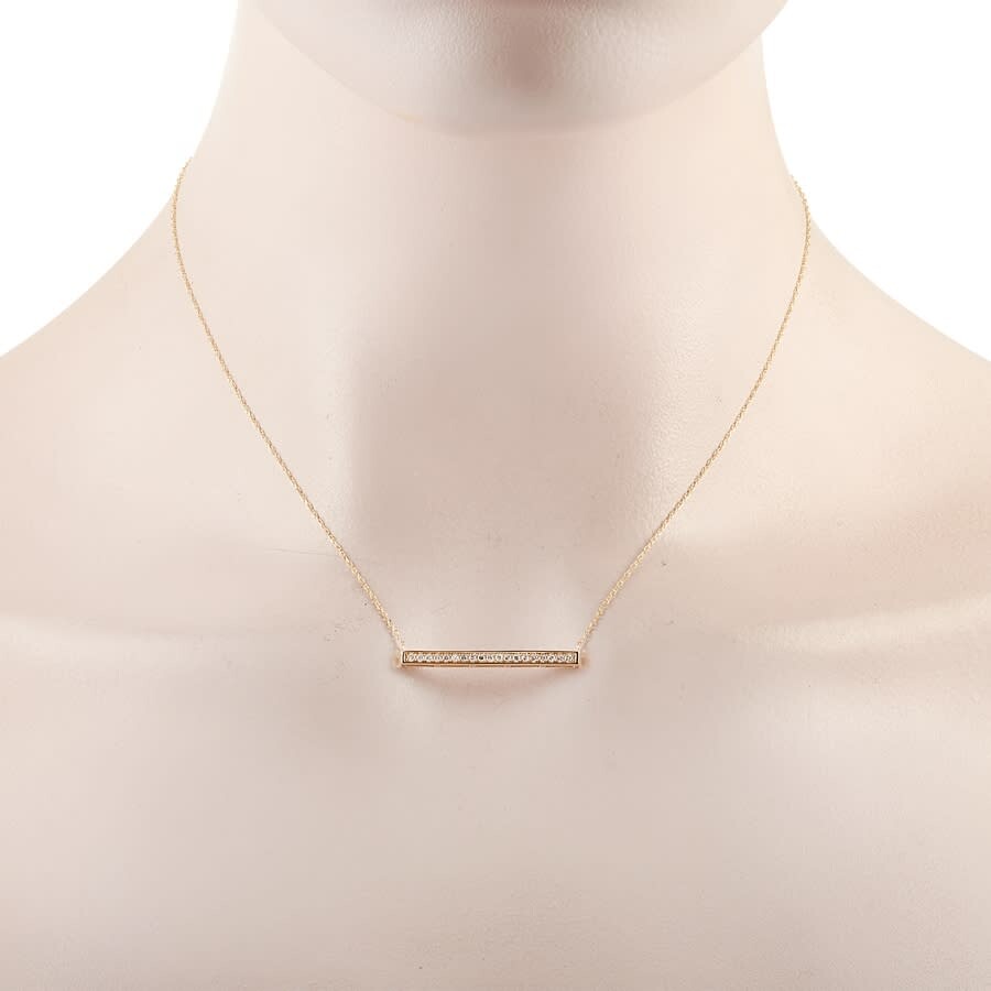Lb Exclusive 14k Yellow Gold 0.25 Ct Diamond Pendant Necklace In Multi-color