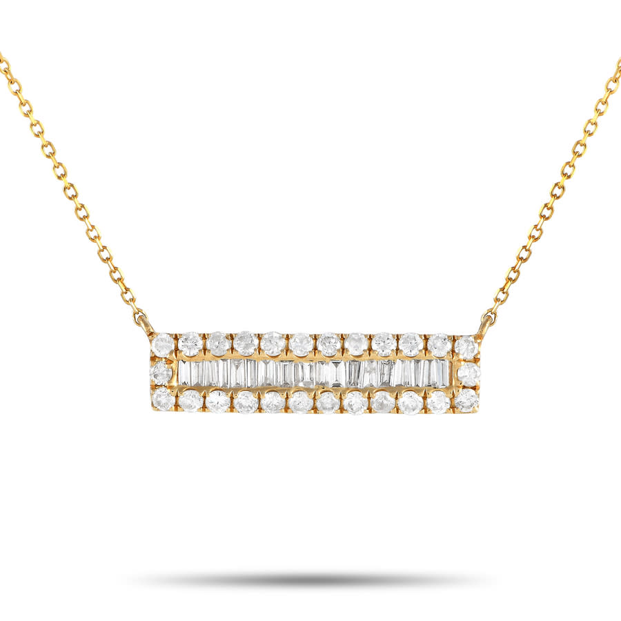 14kt Yellow Gold Bar Necklace JBD188-01