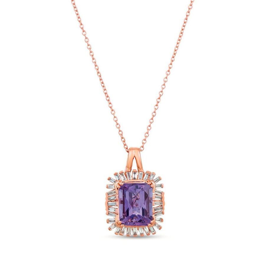 Le Vian Ladies Grape Amethyst Necklaces Set In 14k Strawberry Gold In Pink/rose Gold Tone/gold Tone