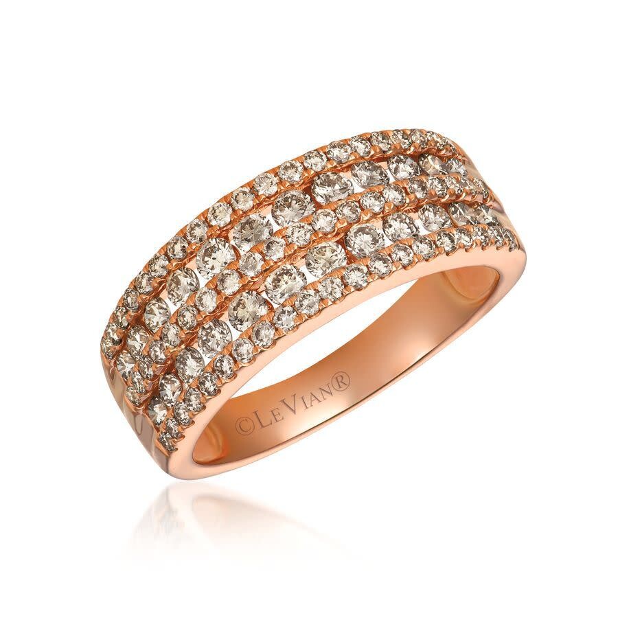 Le Vian Ladies Nude Palette Rings Set In 14k Strawberry Gold In Pink/rose Gold Tone/gold Tone