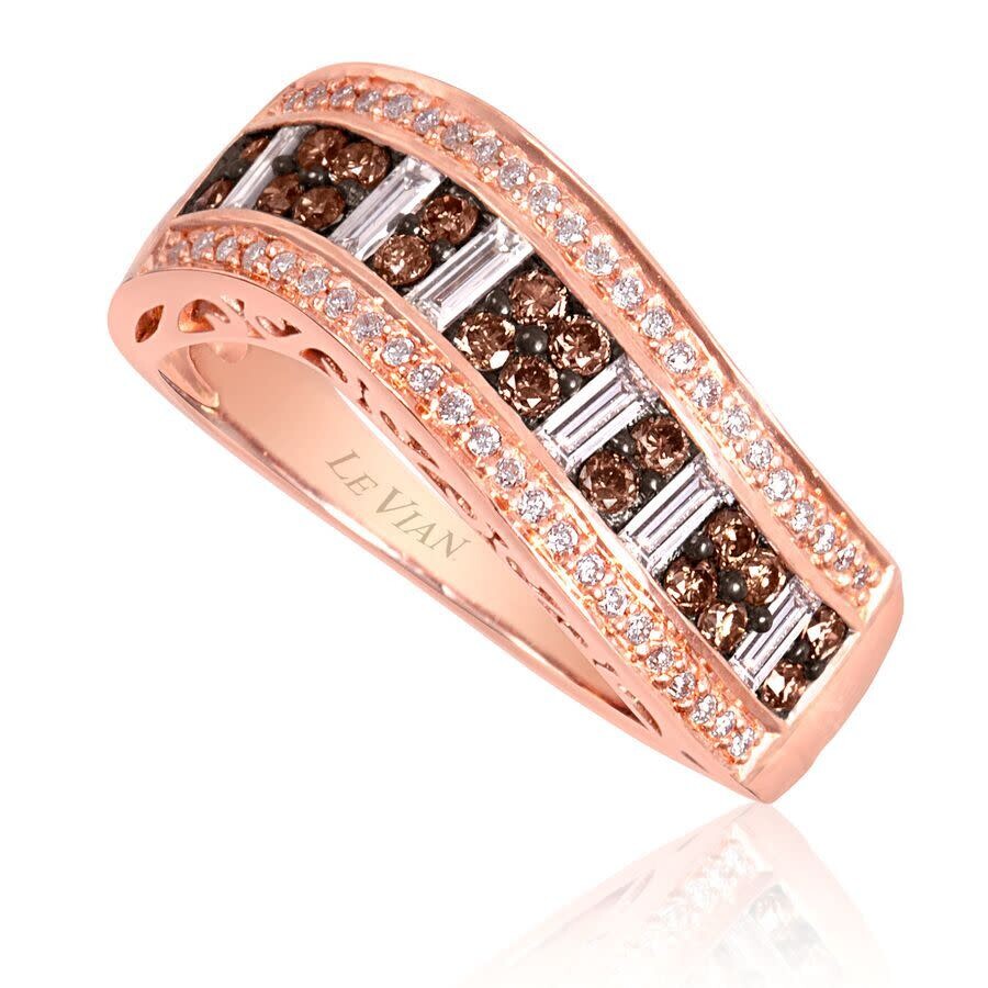 Le Vian Ladies Chocolatier Rings Set In 14k Strawberry Gold In Pink/rose Gold Tone/gold Tone