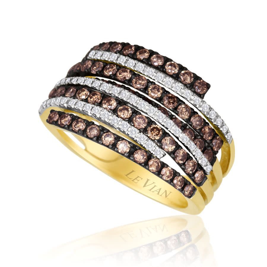 Chocolate Gold Rings Le Vian Ladies Chocolate Diamond Rings set in 14K Honey Gold WIII 2 ...