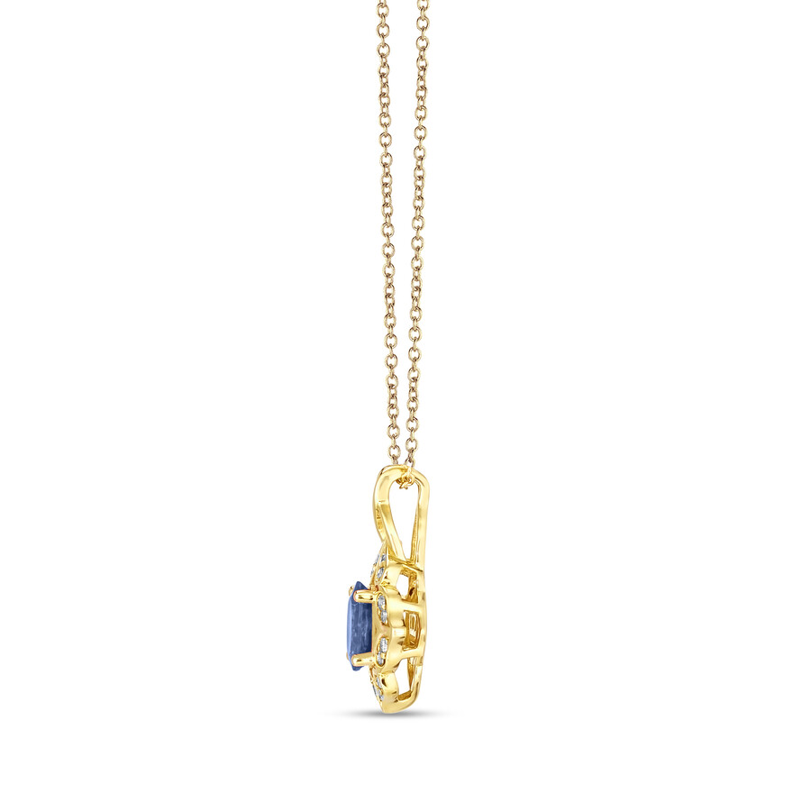 Le Vian Blueberry Sapphire Pendant Set In 14k Honey Gold In Blue