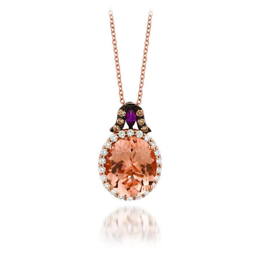 Le Vian Chocolatier Pendant Peach Morganite In Yellow