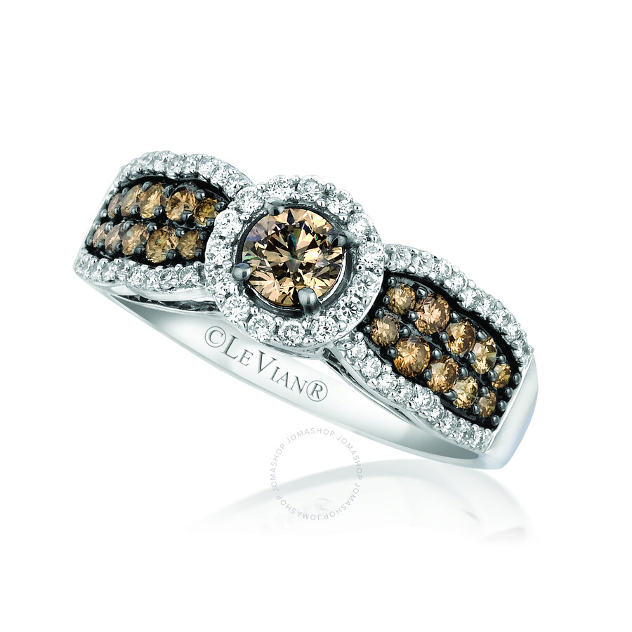 Le Vian Chocolatier Ring Chocolate Diamonds In White
