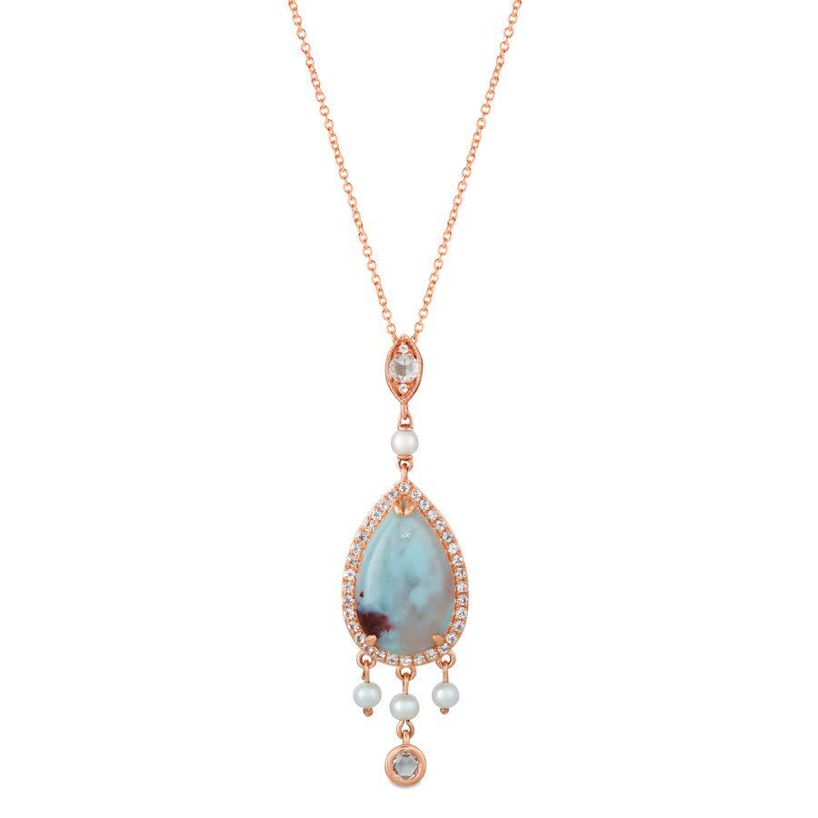Le Vian Ladies Aquaprase Necklaces set in 14K Strawberry Gold SVHW